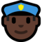 Police Officer - Black emoji on Microsoft